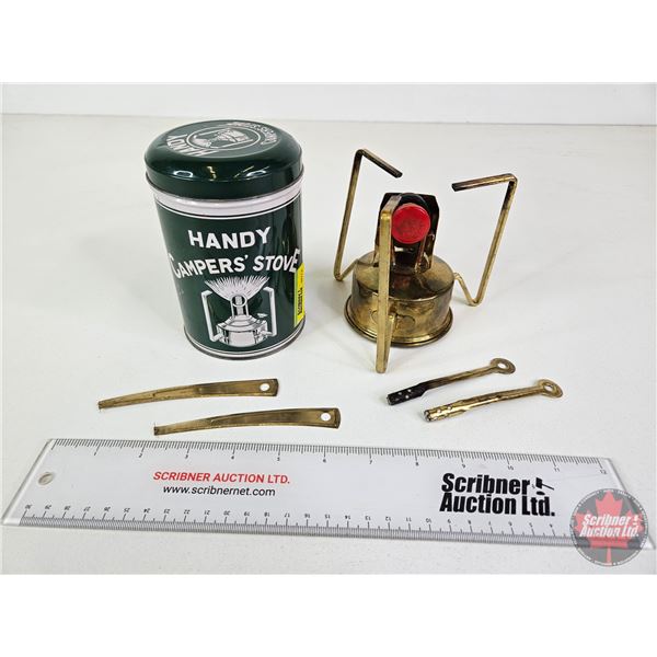 Handy Campers' Stove w/Original Travel Canister (Measures : 5-1/4"H x 3-1/2"Dia)