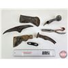 Image 1 : Vintage Tool Grouping (7) :  - Axe Head - Pickaxe - Hammer/Axe Head - Pocket Multi-Knife - Fish Grip