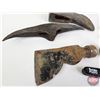 Image 2 : Vintage Tool Grouping (7) :  - Axe Head - Pickaxe - Hammer/Axe Head - Pocket Multi-Knife - Fish Grip