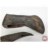 Image 3 : Vintage Tool Grouping (7) :  - Axe Head - Pickaxe - Hammer/Axe Head - Pocket Multi-Knife - Fish Grip