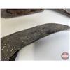 Image 4 : Vintage Tool Grouping (7) :  - Axe Head - Pickaxe - Hammer/Axe Head - Pocket Multi-Knife - Fish Grip