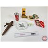 Image 1 : Vintage Collector Combo :  - Wooden Spigot - Coca-Cola Can - Weksler Oven Thermometer - Pedometer - 