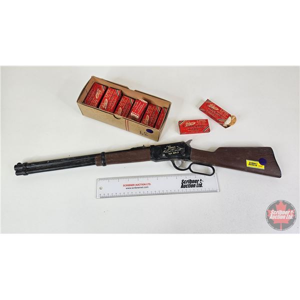 Cap Gun : American West Texan Toy Rifle (Plastics) c/w Kilgore Disc Caps  (Rifle Measures : 26-1/4"L