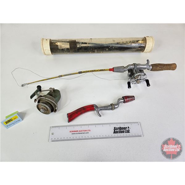 Fishing Combo :  - Berkley Buccaneer 7ft Rod in Carry Tube (4pc)  - Ice Fishing 25" Rod (Metal) w/Pf