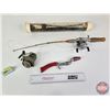 Image 1 : Fishing Combo :  - Berkley Buccaneer 7ft Rod in Carry Tube (4pc)  - Ice Fishing 25" Rod (Metal) w/Pf