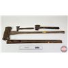 Image 1 : Hunter Arms Co Double Barrel Shotgun Barrel (30-1/2"L), Axes (2) & Crate Hatchet  (Note : Broken Tip