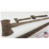 Image 5 : Hunter Arms Co Double Barrel Shotgun Barrel (30-1/2"L), Axes (2) & Crate Hatchet  (Note : Broken Tip