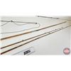 Image 3 : Vintage Fishing Rods (5)  - Wooden Rod (2pc) (74-1/2")  - Wooden Rod (2pc) (75")  - Great Lakes Spor