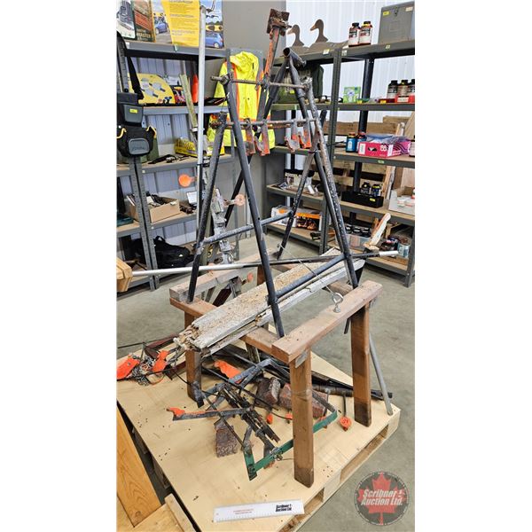 Pallet Lot : Variety of Resetting Targets (6) w/Custom Built Stands  c/w BB Guns (2) : Daisy Power L