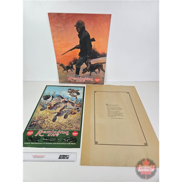 Reproduction Antique Remington Posters from the Remington Wildlife Art Collection (2)  c/w Original 