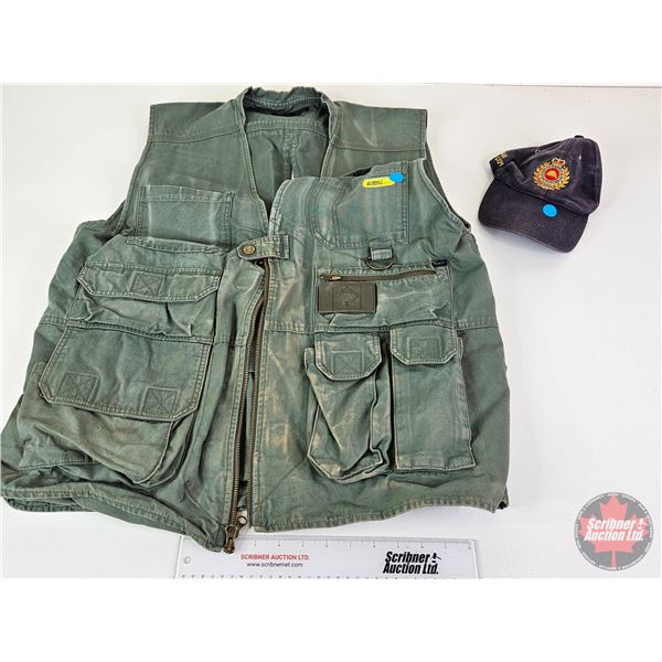 Tactical Series Hunting Vest (Size : XL) w/Canadian Engineers Emblem Hat
