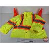 Image 1 : Forcefield Reflective Coat (Size : XL) c/w Gloves & Safety Cones  (Cones : 9"H)