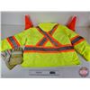 Image 4 : Forcefield Reflective Coat (Size : XL) c/w Gloves & Safety Cones  (Cones : 9"H)