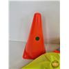 Image 6 : Forcefield Reflective Coat (Size : XL) c/w Gloves & Safety Cones  (Cones : 9"H)