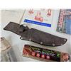 Image 5 : Combo :  - Leather Sheath - Mountain Climbers Stove - Emergency Blanket - Firestarter - Knife Throwi