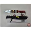 Image 3 : Hunting Knife (Stainless Steel) w/Sheath  (Total Length of Knife : 14"L)