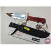 Image 4 : Hunting Knife (Stainless Steel) w/Sheath  (Total Length of Knife : 14"L)