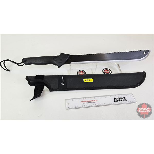 Gerber Gator Machete w/Sheath  (Total Length of Machete : 26"L)