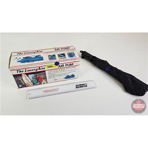 "The Luxury Air" Air Pump w/Umbrella (Box Measures : 5"H x 11-1/4"W x 4-3/4"D)