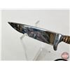 Image 5 : Hunting Knife : Othello (Solingen) w/Antler Handle & Leather Sheath  (Total Length of Knife : 9")