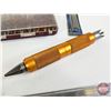 Image 3 : Tool Combo :  - Funnels - Micrometer - Rifle Bore Brush - Torch Head - File - etc