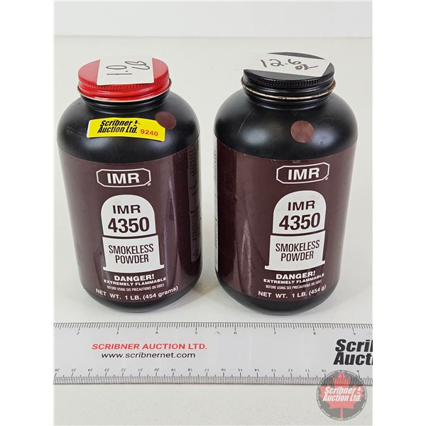 SMOKELESS POWDER :  IMR 4350 (2 Jars)  (12.6oz ~ 1lb)