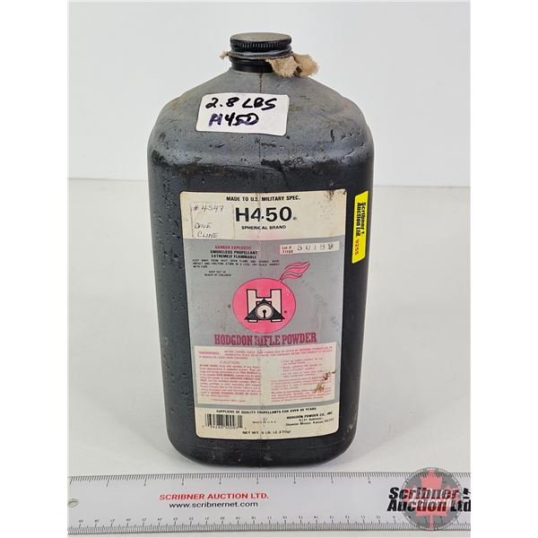 RIFLE POWDER :  Hodgdon H450 (2.8lbs)