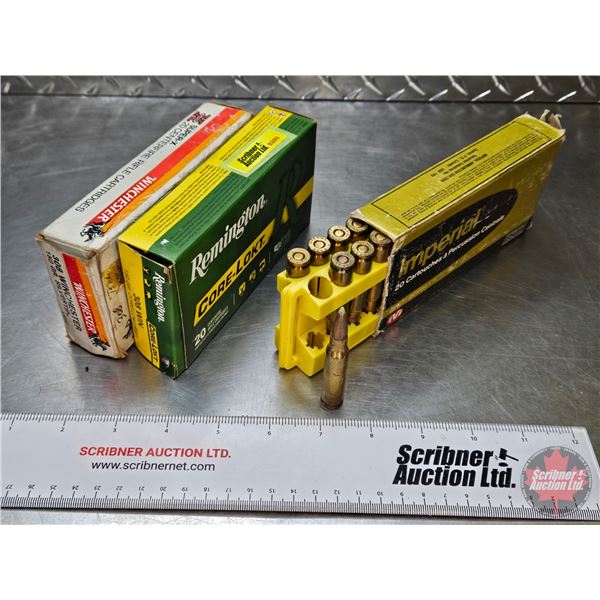 AMMO: Variety 308 Win  (2 Boxes of 20 + 1 Box of 14) (54 Rnds TOTAL) (Note : Plus 3 Brass)