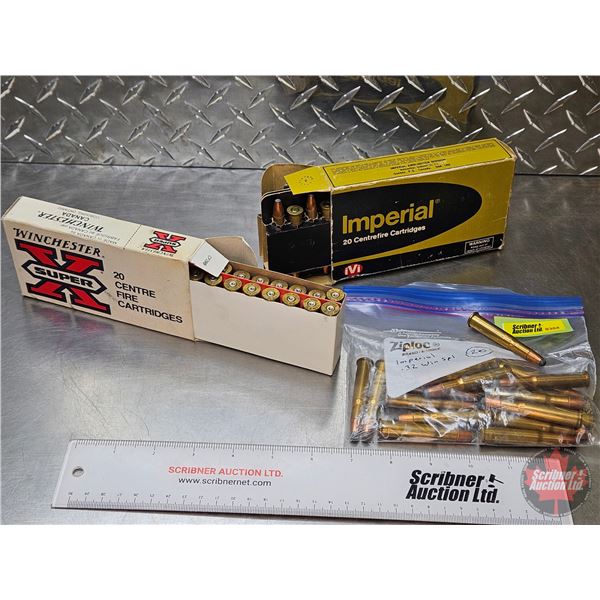 AMMO - Brass : Variety - Mixture : 32 WIN SPL (39 Rnds TOTAL) & (17 Count Brass)