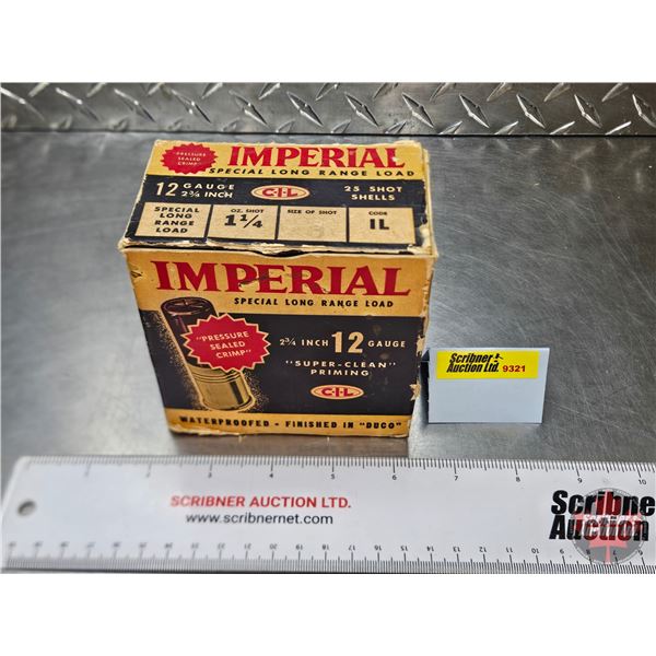 AMMO : Vintage CIL Imperial : 12ga (2-3/4") (1 Box of 25 Rnds TOTAL)