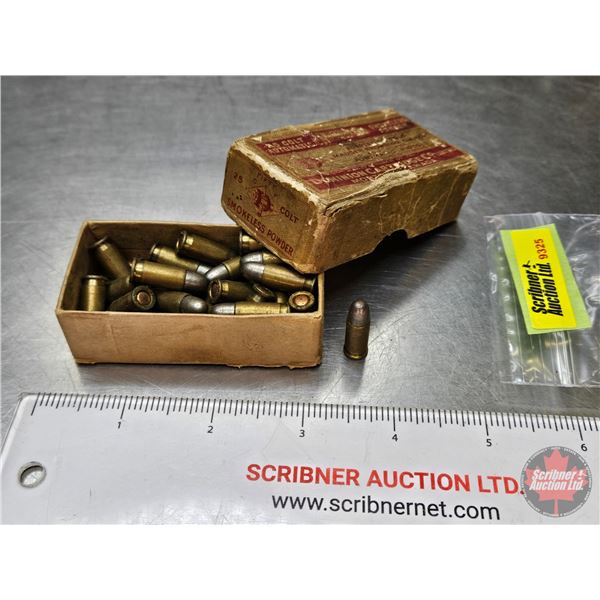 AMMO : Vintage Dominion : 25 Colt Auto (1 Box of 34 Rnds TOTAL)