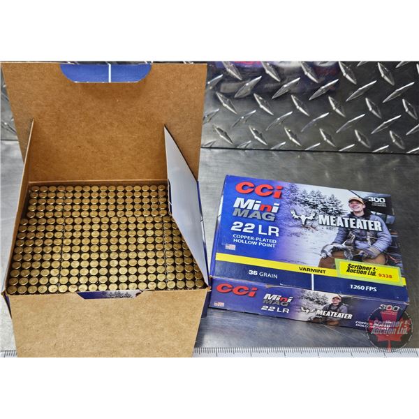AMMO : CCI Mini Mag "Meateater" : 22LR (36gr H.P.) (2 Boxes of 300 Rnds) (600 Rnds TOTAL)