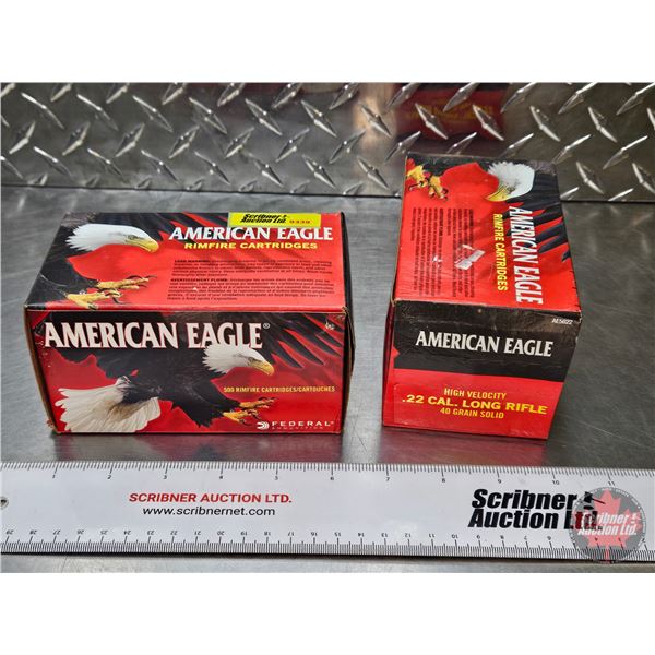 AMMO : Federal American Eagle High Velocity :  22LR (40gr Solid) (2 Bricks of 500 Rnds) (1000 Rnds T