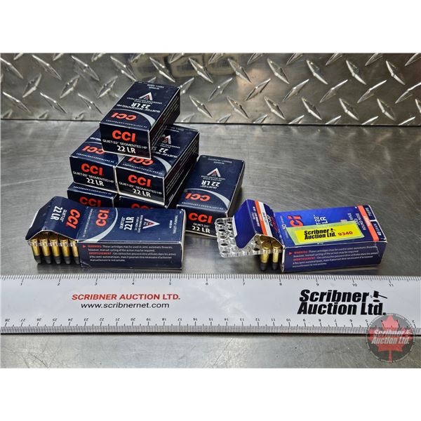 AMMO : CCI : 22LR (40gr) (4 Boxes of Quiet 22 RN) (3 Boxes of Quiet 22 HP)  (7 Boxes of 50 Rnds + 1 