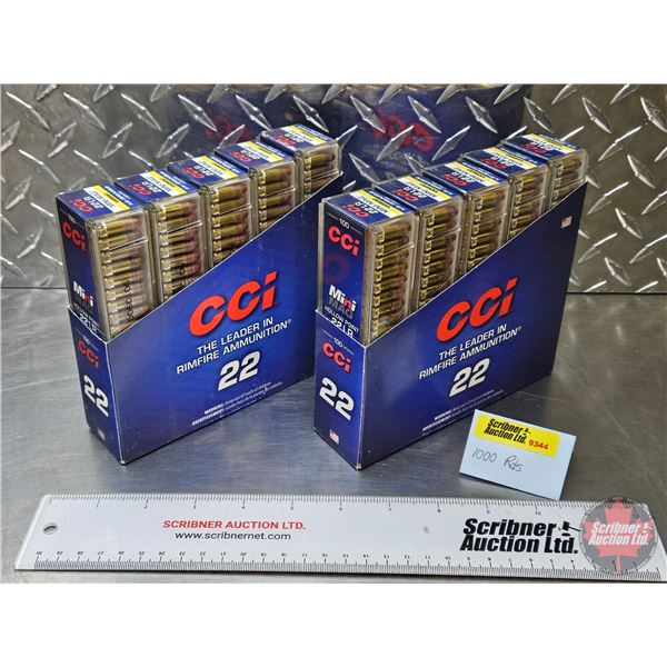 AMMO : CCI : Mini-Mag Varmint : 22LR (36gr H.P.) (10 Boxes of 100 Rnds) (1000 Rnds TOTAL)