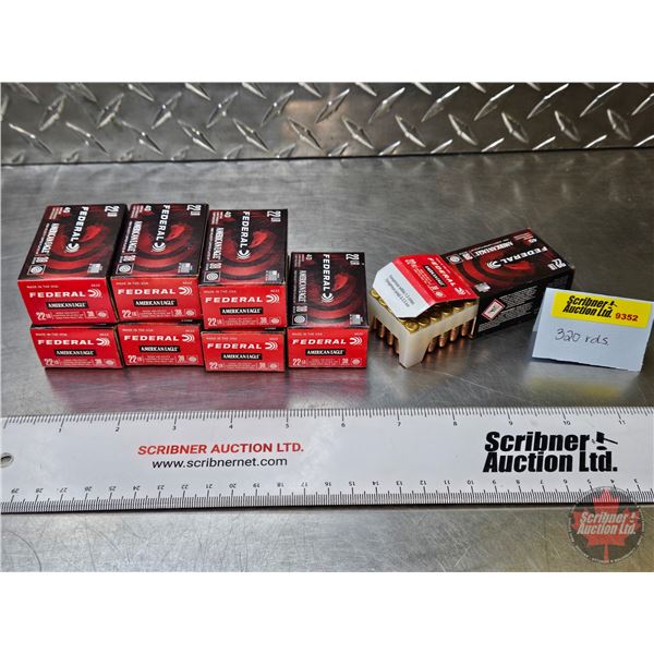 AMMO : Federal American Eagle : 22LR (38gr) (8 Boxes of 40 Rnds) (320 Rnds TOTAL)