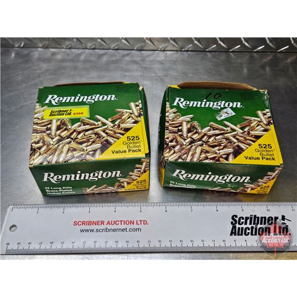 AMMO : Remington Golden Bullet 22LR (36gr H.P.) (2 Boxes of 525 Rnds) (1050 Rnds TOTAL)