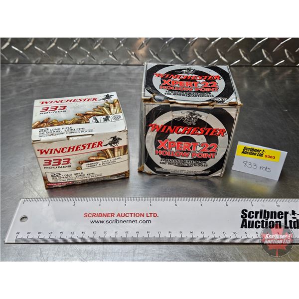 AMMO : Winchester : ~ Xpert 22 H.P. (1 Box of 500 Rnds) ~ Varmint H.P. (1 Box of 333 Rnds)  (833 Rnd