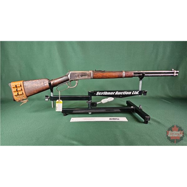 RIFLE: Winchester 30WCF : Model 1894 : Lever Action (c/w Leather Ammo Holder onStock) (BBL 20") (S/N
