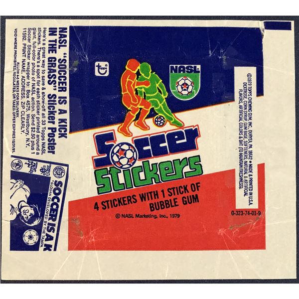1979 TOPPS NASL SOCCER STICKERS WRAPPER