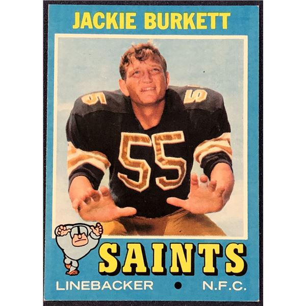 1971 TOPPS NFL JACKIE BURKETT