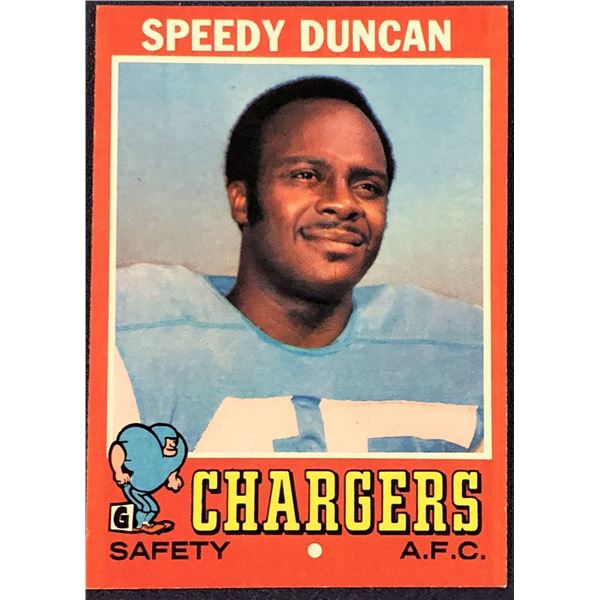 1971 TOPPS NFL SPEEDY DUNCAN
