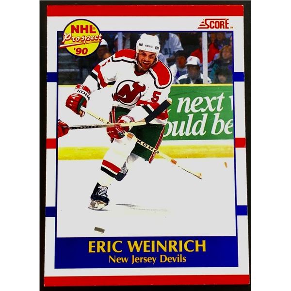 1990-91 SCORE ERIC WEINRICH ROOKIE CARD