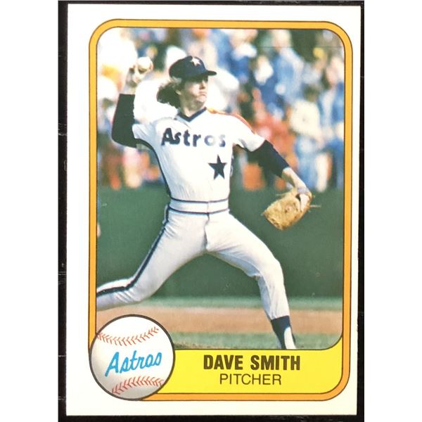 1981 FLEER DAVE SMITH ROOKIE CARD