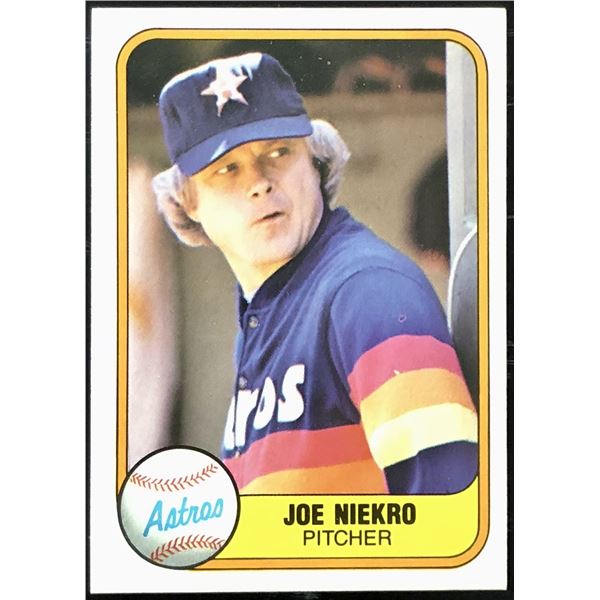 1981 FLEER JOE NIEKRO (HOF)