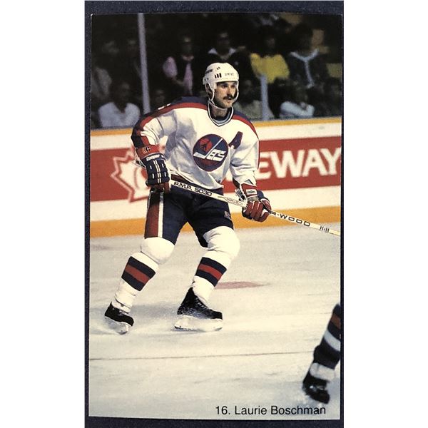 1982-83 WINNIPEG JETS POST CARD - LAURIE BOSCHMAN