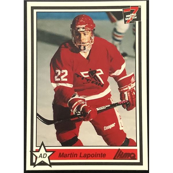 1990-91 7th INNING SKETCH MARTIN LAPOINTE JUNIOR CARD