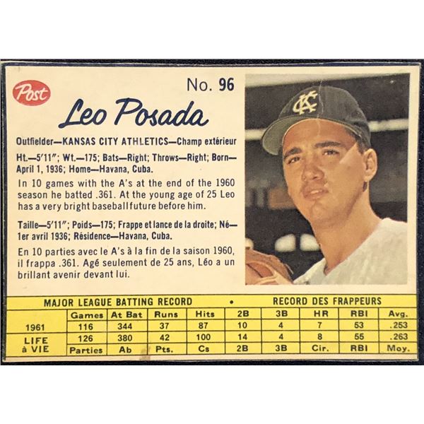 1962 POST CEREAL LEO POSADA