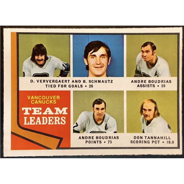 1974-75 O-PEE-CHEE VANCOUVER CANUCKS