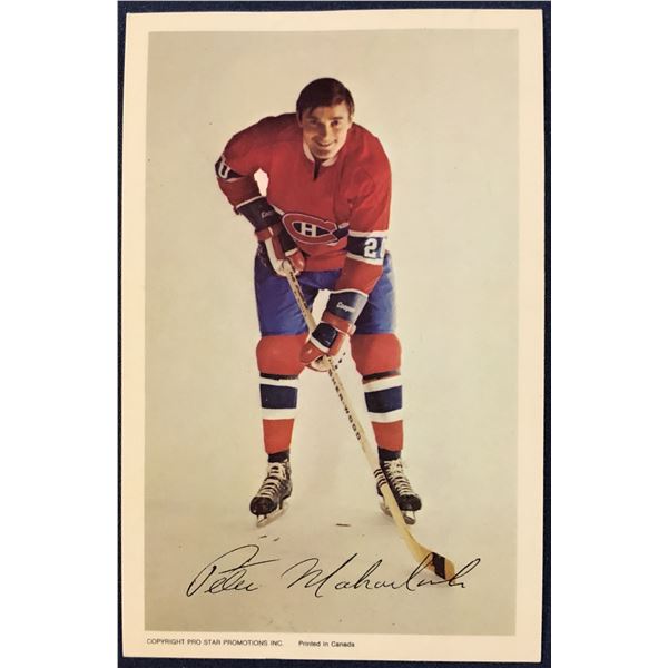 1972-73 PRO STAR POSTCARDS - PETE MAHOVLICH (HOF) (SIGNED)